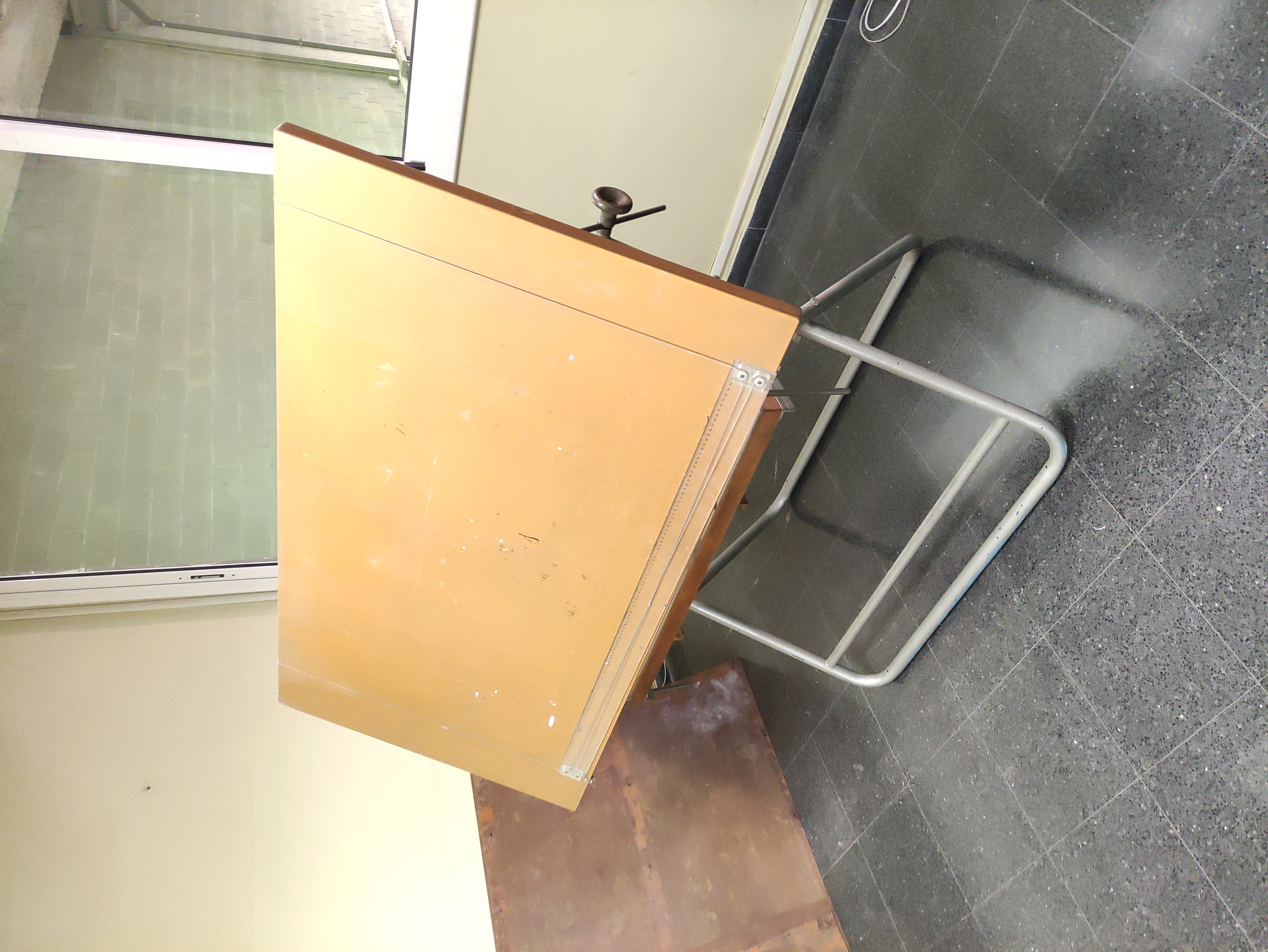 mesa arquitecto reg madera metal 91.5x144x75 1u